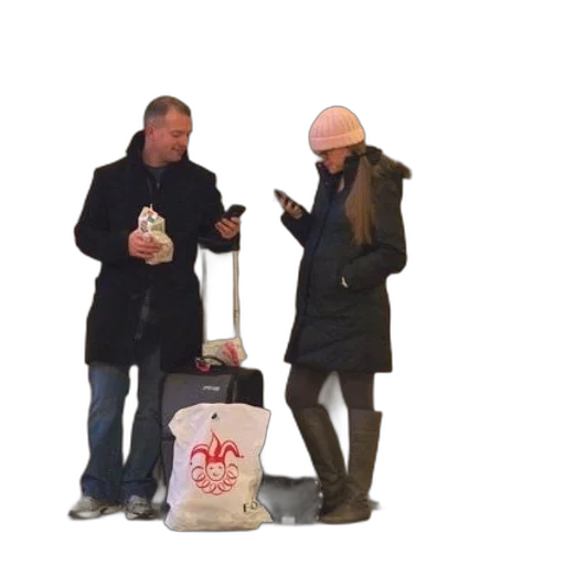 jacket, umbrella, bottle, food, snow, fire, city street, man transparent PNG cut-out