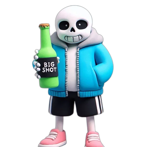 jacket, bottle, robot, staff, concept art, 3d render, pixel art, vaporwave transparent PNG cut-out