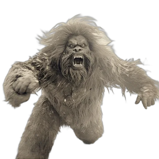 creature, animal, hair, concept art, photorealistic, 3d render, fierce, large transparent PNG cut-out