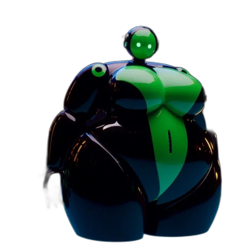 robot, bottle, dress, creature, 3d render, concept art, photorealistic, outer space transparent PNG cut-out