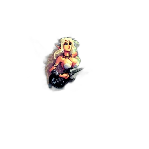 staff, hair, jewelry, weapon, pixel art, comic book art, concept art, fantasy art transparent PNG cut-out