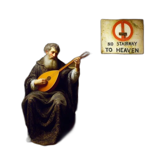 jacket, concept art, elderly, man, plays, stringed, instrument, amidst transparent PNG cut-out