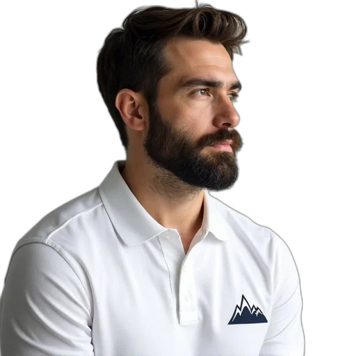 jacket, staff, face, photorealistic, cartoon, 3d render, monochrome, man transparent PNG cut-out