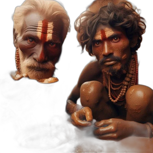 jewelry, face, mask, concept art, 3d render, photorealistic, oil painting, two transparent PNG cut-out
