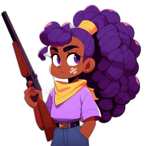 weapon, staff, hair, crown, pixel art, concept art, cartoon, anime transparent PNG cut-out