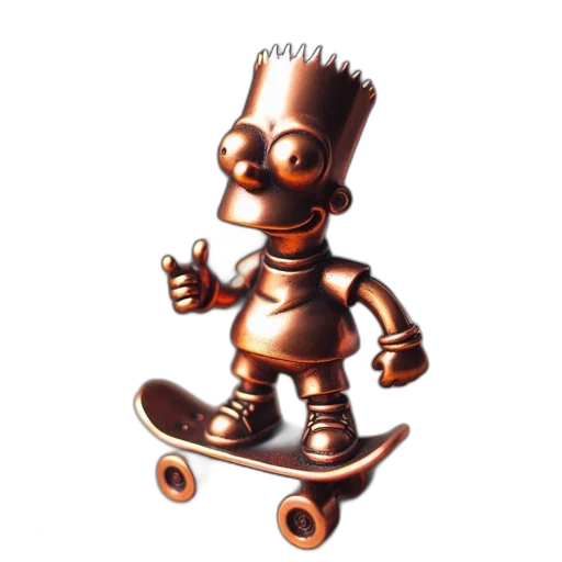 robot, staff, 3d render, concept art, cartoon, pixel art, bart, simpson transparent PNG cut-out