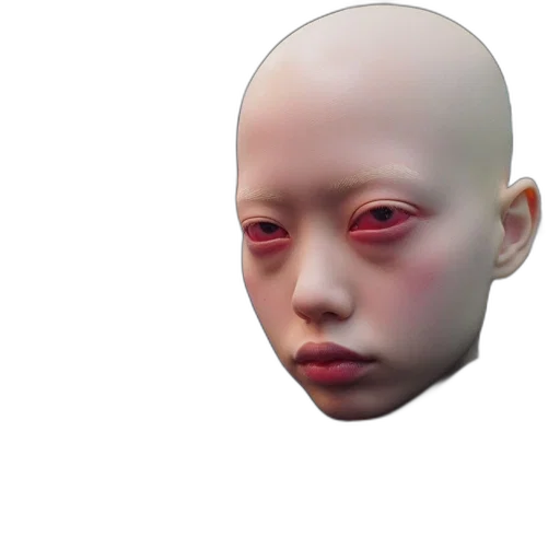 mask, face, creature, robot, 3d render, vaporwave, photorealistic, cyberpunk transparent PNG cut-out