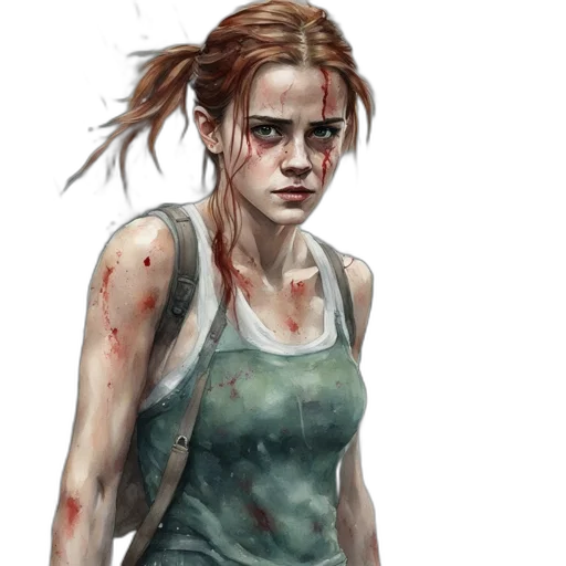 concept art, comic book art, photorealistic, fantasy art, rainy, setting, determined, young transparent PNG cut-out