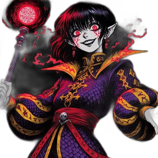 mask, fantasy art, concept art, comic book art, anime, red, dark, animated transparent PNG cut-out