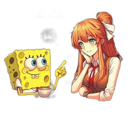 anime, pixel art, cartoon, concept art, fire, underwater, fog, outer space transparent PNG cut-out