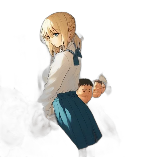 dress, weapon, robot, jacket, anime, concept art, watercolor, pixel art transparent PNG cut-out
