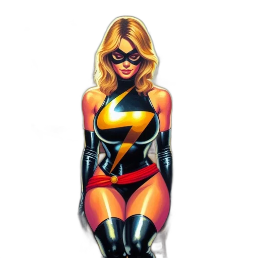 dress, comic book art, concept art, cartoon, 3d render, woman, superhero, costume transparent PNG cut-out