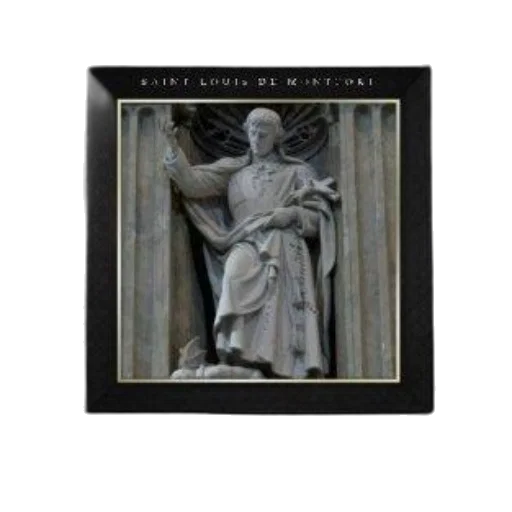 image, features, statue, saint, louis, montfort, framed, black transparent PNG cut-out