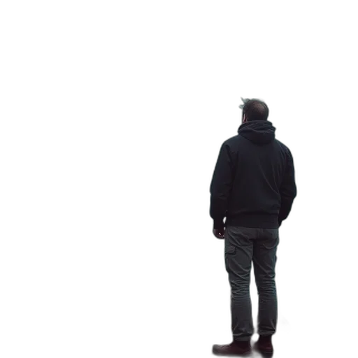 jacket, hat, staff, face transparent PNG cut-out