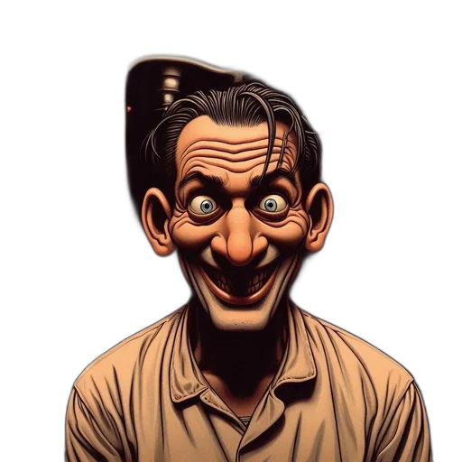 face, mask, staff, comic book art, cartoon, concept art, 3d render, animated transparent PNG cut-out