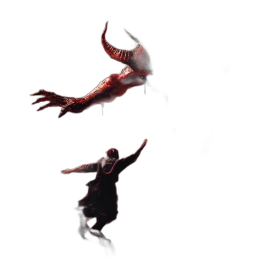 creature, dragon, mask, weapon transparent PNG cut-out
