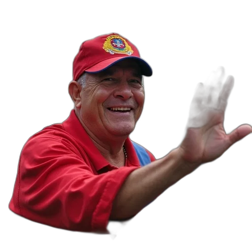 staff, hat, animal, jacket, photorealistic, president, hugo, chavez transparent PNG cut-out