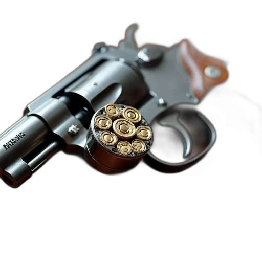 weapon, jewelry, 3d render, photorealistic, vintage, revolver, wooden, grip transparent PNG cut-out