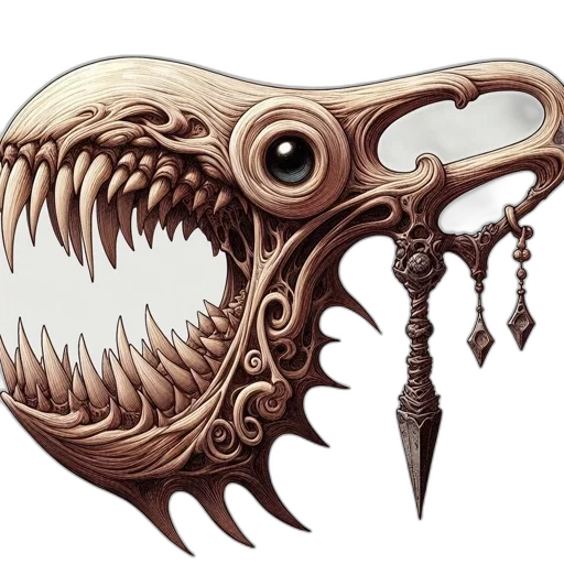 mask, creature, dragon, face, concept art, fantasy art, 3d render, head transparent PNG cut-out