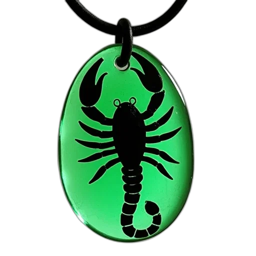 jewelry, animal, creature, 3d render, green, glass, pendant, black transparent PNG cut-out
