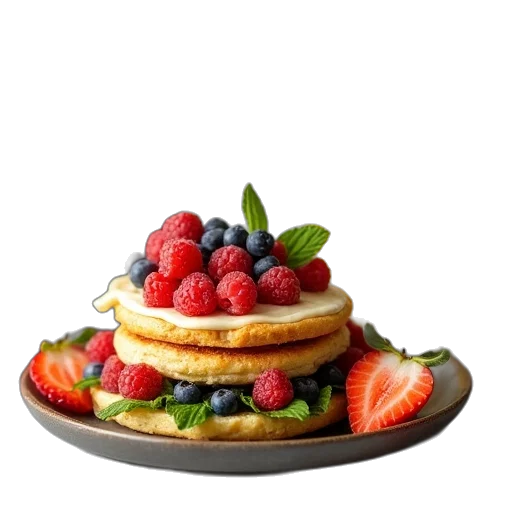 food, crown, photorealistic, 3d render transparent PNG cut-out