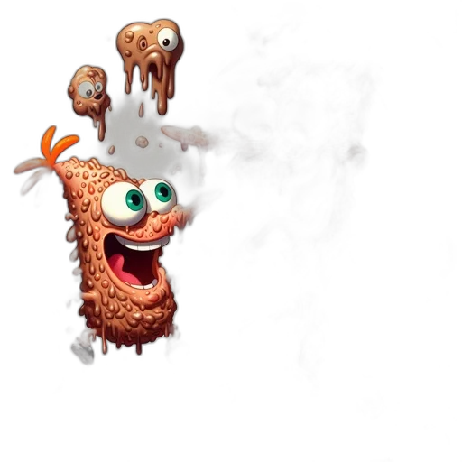 creature, animal, food, staff, concept art, 3d render, fantasy art, pixel art transparent PNG cut-out