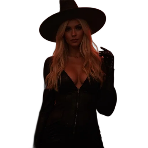 hat, jacket, dress, staff, concept art, 3d render, pixel art, photorealistic transparent PNG cut-out