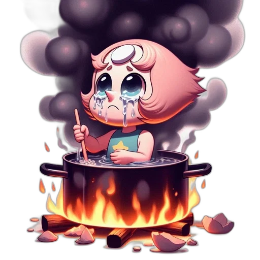food, creature, mask, face, concept art, pixel art, cartoon, watercolor transparent PNG cut-out