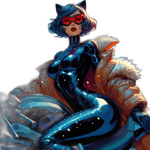 comic book art, concept art, fantasy art, pixel art, underwater, blue, female, character transparent PNG cut-out