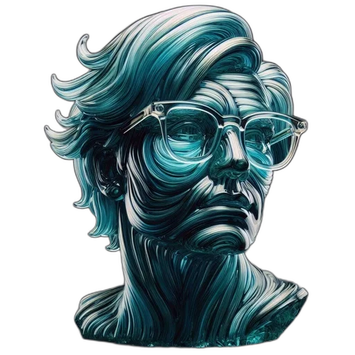 face, mask, comic book art, vaporwave, concept art, fantasy art, blue, intricate transparent PNG cut-out