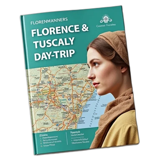 book, cover, titled, florence, tuscany, day-trip, map, region transparent PNG cut-out