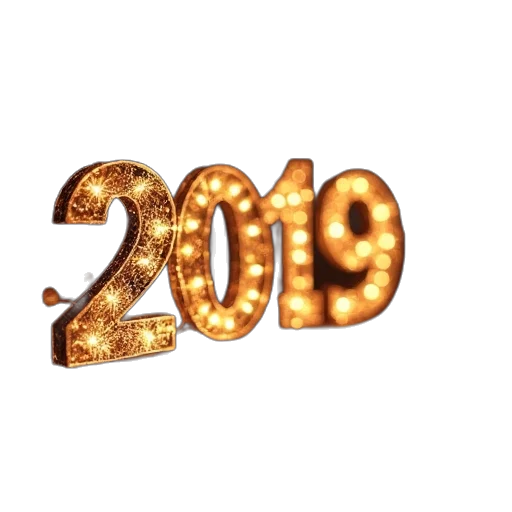 happy, new, year, 2019 transparent PNG cut-out