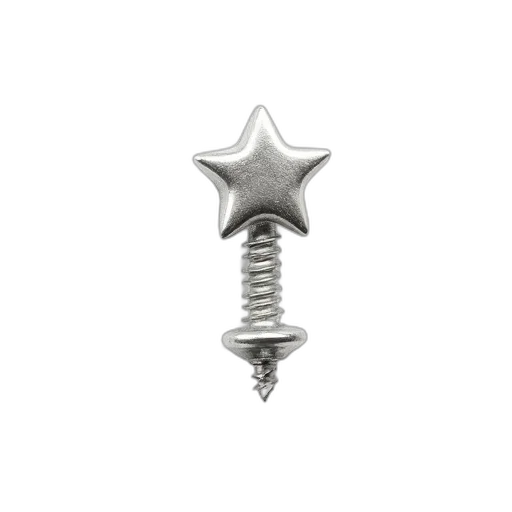 jewelry, staff, crown, weapon, 3d render, silver, screw, button transparent PNG cut-out
