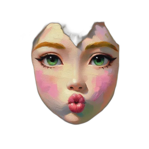 mask, face, jewelry, 3d render, photorealistic, fantasy art, vaporwave, pastel transparent PNG cut-out