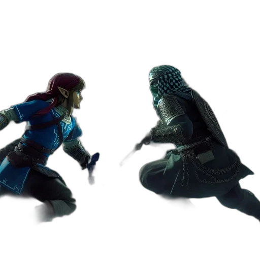 concept art, 3d render, fantasy art, comic book art, underwater, blue, battle, scene transparent PNG cut-out