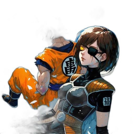 robot, jacket, mask, weapon transparent PNG cut-out