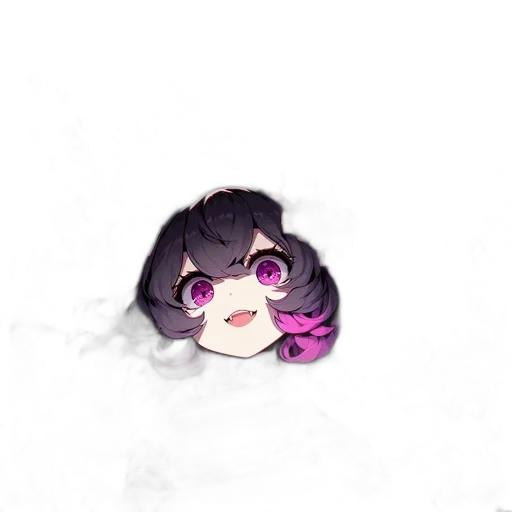 creature, mask, face, animal, pixel art, anime, vaporwave, concept art transparent PNG cut-out