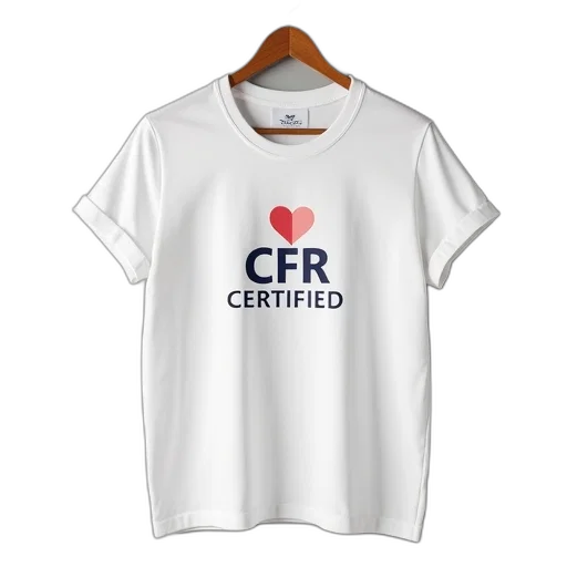 white, women, shirt, reads, cfr, certified transparent PNG cut-out