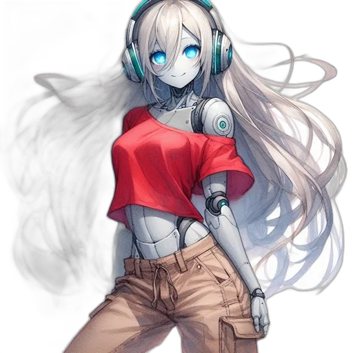 robot, mask, creature, dress, anime, cyberpunk, fantasy art, concept art transparent PNG cut-out