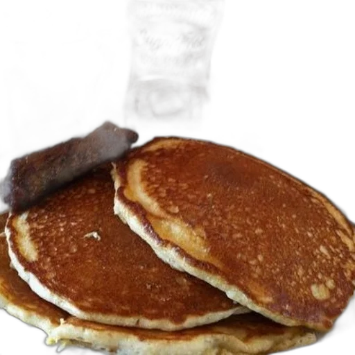 food, animal, jacket, photorealistic, 3d render, plate, pancakes, side transparent PNG cut-out