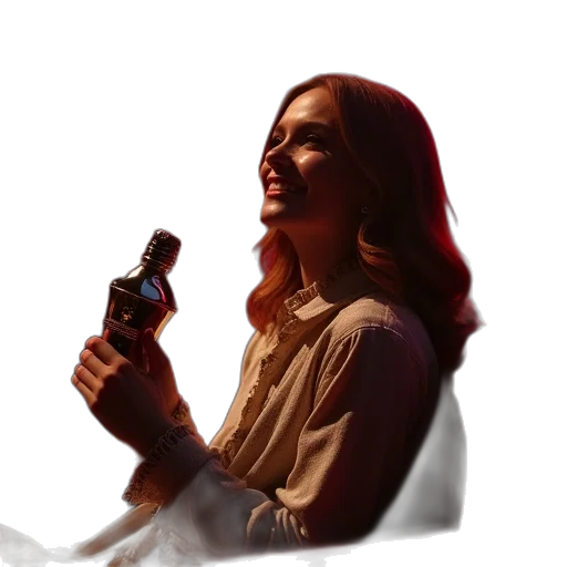 bottle, dress, photorealistic, concept art transparent PNG cut-out