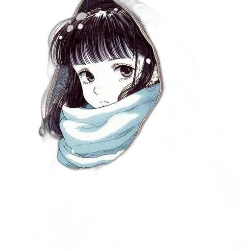 mask, face, dress, jacket, watercolor, anime, pencil sketch, oil painting transparent PNG cut-out