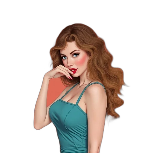 dress, jewelry, photorealistic, cartoon transparent PNG cut-out