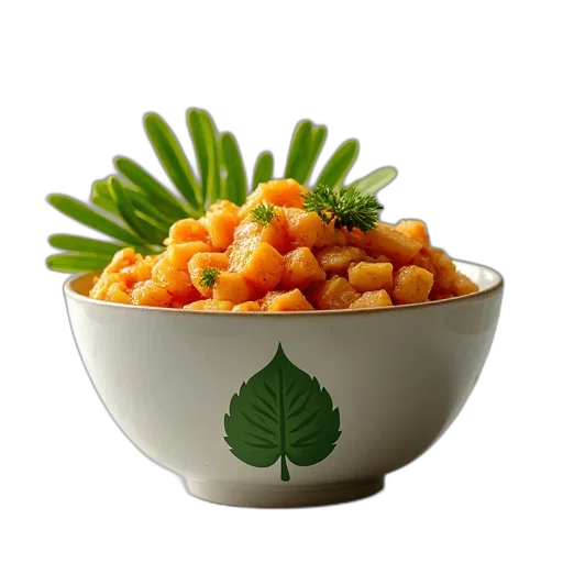food, crown, 3d render, photorealistic transparent PNG cut-out