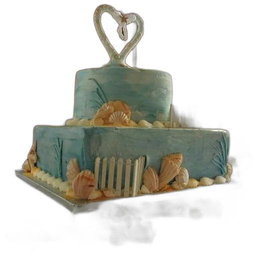 jewelry, crown, underwater, blue, wedding, cake, seashells, heart-shaped transparent PNG cut-out
