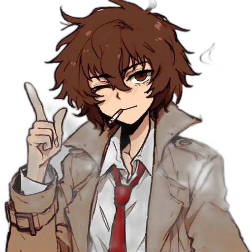 jacket, staff, weapon, creature, anime, cartoon, pixel art, concept art transparent PNG cut-out
