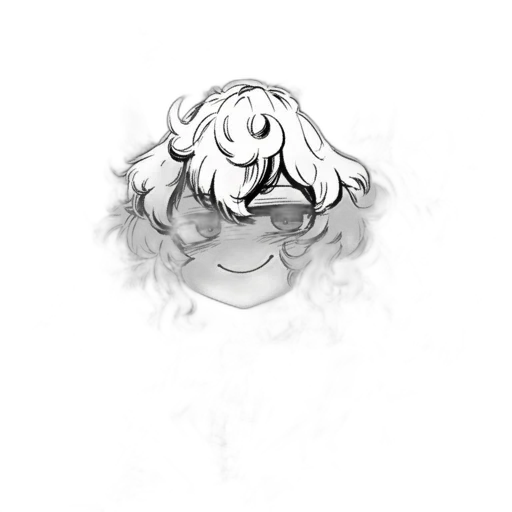 mask, face, hair, creature, concept art, pencil sketch, fantasy art, pixel art transparent PNG cut-out