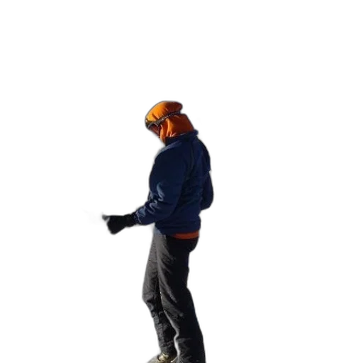 jacket, staff, hat, mask, 3d render, concept art, cyberpunk, photorealistic transparent PNG cut-out