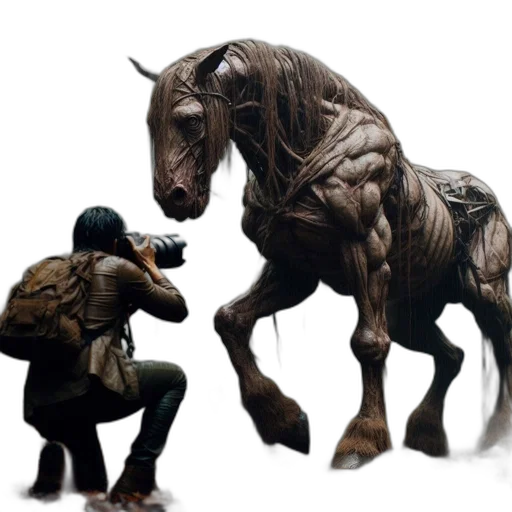 animal, creature, weapon, concept art, fantasy art, photorealistic, 3d render, man transparent PNG cut-out