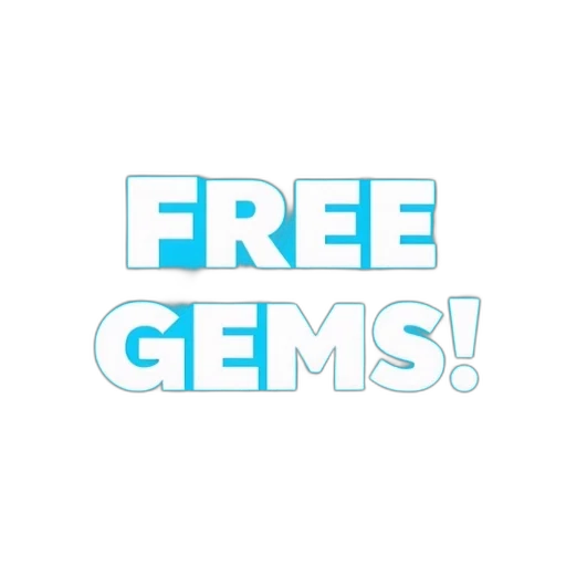 blue, square, text, free, gems, white, word, larger transparent PNG cut-out